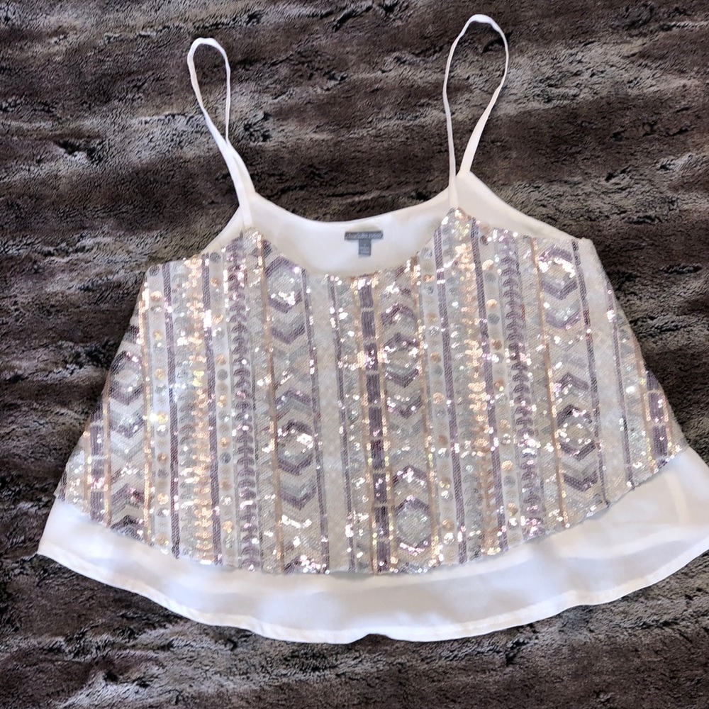 Charlotte Russe Sequin top Small